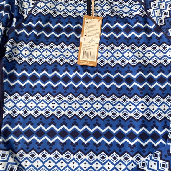 NWT Krimson Klover Diamond Pattern 1/4 Zip pullover perfect for spring - Picture 2 of 5